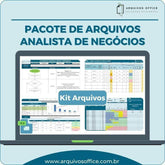 Pacote de arquivos com vários modelos de arquivos para analista de negócios